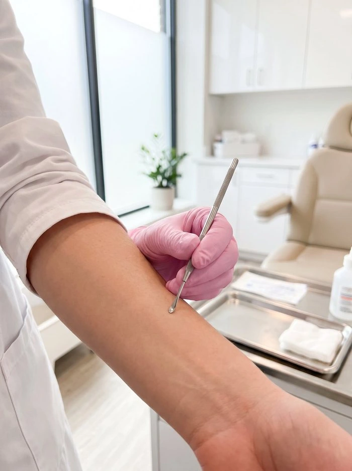 Curetagem de Molusco na FC Dermatologia, em Blumenau